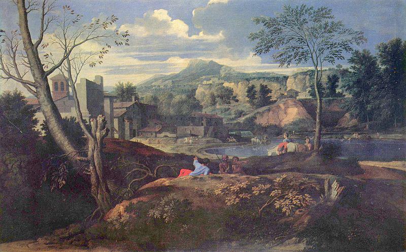 Nicolas Poussin Ideale Landschaft